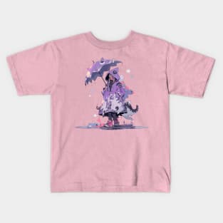 post-Apocalypse girl in the rain Kids T-Shirt